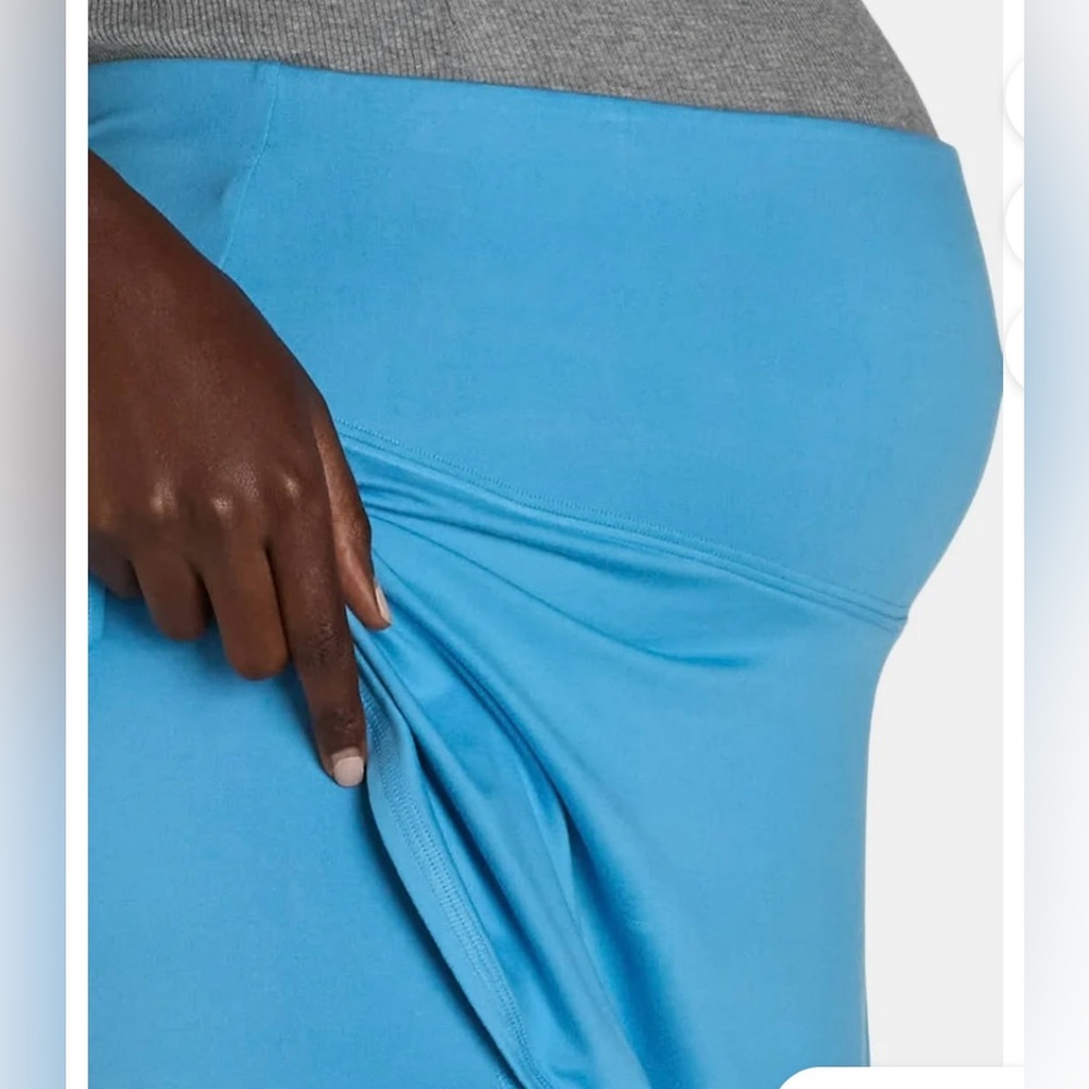 NWT Time & Tru Blue Maternity Active Mini Skort Built-In Shorts Size Large - Picture 2 of 8